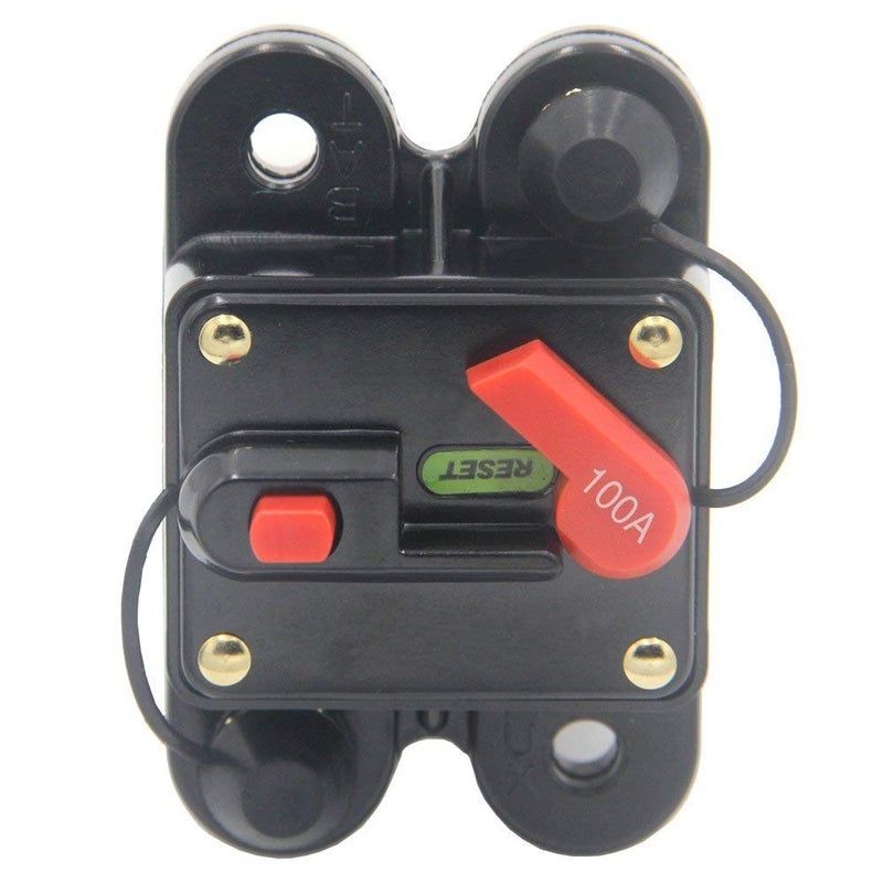 ANJOSHI Circuit Breaker 100amp 50A-300A with Manual Reset Home Solar System Fuse Holder for Car Audio and Amps Protection 12V-24V DC Reset Fuse Inverter Replace Fuses - Image 2